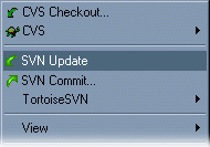 Right click, "SVN Update"